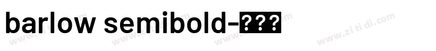 barlow semibold字体转换